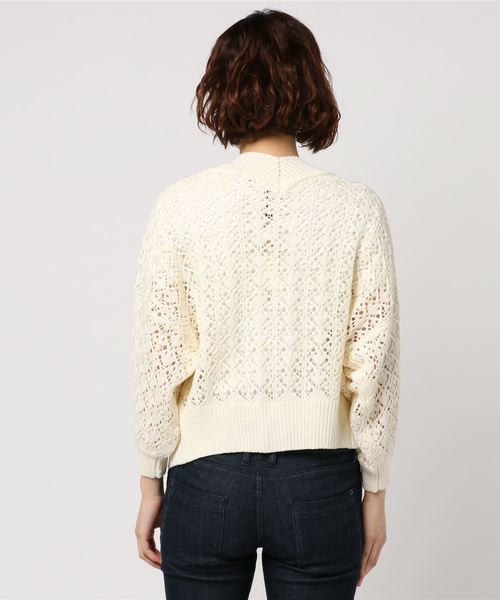 Heather（ヘザー）の「 スカシアミカーディガン  788482（カーディガン/ボレロ・レディース・ホワイト/ネイビー/オレンジ/ベージュ・FREE）」の6枚目の写真