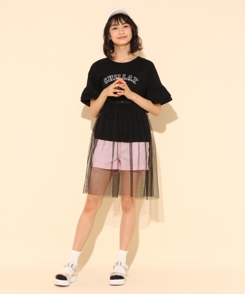 repipi armario(レピピ アルマリオ)の「チュールカサネワンピース(ワンピース・キッズ・ホワイト/ブラック・LARGE/MEDIUM/SMALL/X-SMALL)」の7枚目の写真