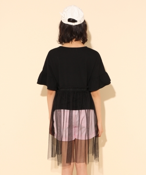 repipi armario(レピピ アルマリオ)の「チュールカサネワンピース(ワンピース・キッズ・ホワイト/ブラック・LARGE/MEDIUM/SMALL/X-SMALL)」の9枚目の写真