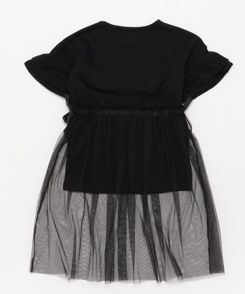repipi armario(レピピ アルマリオ)の「チュールカサネワンピース(ワンピース・キッズ・ホワイト/ブラック・LARGE/MEDIUM/SMALL/X-SMALL)」の3枚目の写真