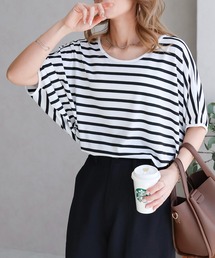ワイドスリーブドルマンTシャツ 半袖Tシャツ ビッグシルエットTシャツ