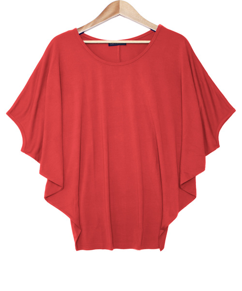 Social GIRL（ソーシャルガール）の「ワイドスリーブドルマンビックシルエットTシャツ（Tシャツ/カットソー・レディース・ブラック系その他/ホワイト/ベージュ/ライトグレー/ホワイト×ブラック/ブラック/ホワイト系その他/グレー系その他/レッド/マジェンタ/チャコールグレー/レッド系その他/ブラック×ホワイト/ネイビー/ホワイト系その他2/ホワイト系その他3/ブラック系その他2/ブラック系その他3/ブラウン/カーキ・M/S/L/LL/3L）」の20枚目の写真