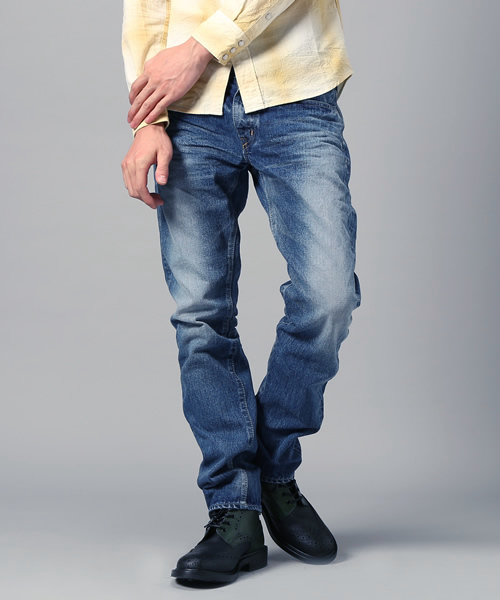 Made in JAPAN denim (slim straight)（メイドインジャパンデニム（スリムストレート））の「Slim STR XX type-Used Wash-（デニムパンツ・メンズ・ブルー系その他・27inch/28inch/29inch/30inch/31inch/32inch）」の2枚目の写真