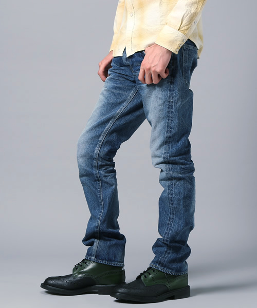 Made in JAPAN denim (slim straight)（メイドインジャパンデニム（スリムストレート））の「Slim STR XX type-Used Wash-（デニムパンツ・メンズ・ブルー系その他・27inch/28inch/29inch/30inch/31inch/32inch）」の3枚目の写真