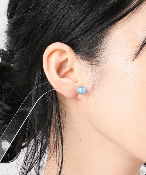 Spick & Span（スピックアンドスパン）の「インディゴパール8mm1粒ピアスK10（両耳）（ピアス（両耳用）・レディース・ネイビー・FREE）」の12枚目の写真