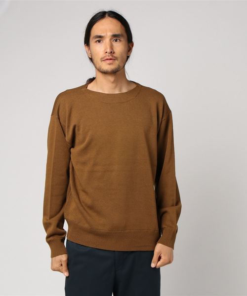 MHL.（エムエイチエル）の「DENSE COTTON（ニット/セーター・メンズ・ブラック/ライトブラウン・MEDIUM/LARGE）」の2枚目の写真