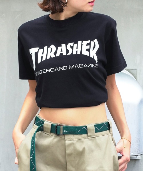 THRASHER（スラッシャー）の「MAG LOGO S/S T-SHIRTS/スラッシャー Tシャツ 半袖 マグロゴ MAGLOGO（Tシャツ/カットソー・メンズ・ホワイト/ブラック/イエローゴールド/グリーン/バーガンディー/ブラック系その他/パープル/ブラック×レッド/ダークグリーン/ネイビー/ライトブルー/キャメル・SMALL/MEDIUM/LARGE/X-LARGE/XX-LARGE）」の2枚目の写真