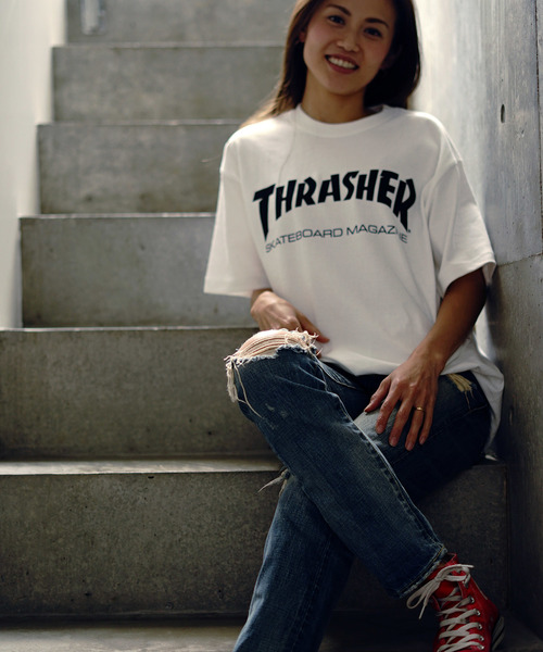 THRASHER（スラッシャー）の「MAG LOGO S/S T-SHIRTS/スラッシャー Tシャツ 半袖 マグロゴ MAGLOGO（Tシャツ/カットソー・メンズ・ホワイト/ブラック/イエローゴールド/グリーン/バーガンディー/ブラック系その他/パープル/ブラック×レッド/ダークグリーン/ネイビー/ライトブルー/キャメル・SMALL/MEDIUM/LARGE/X-LARGE/XX-LARGE）」の13枚目の写真