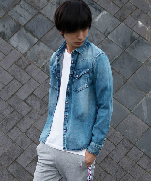 GOSTAR DE FUGA（ゴスタール ジフーガ）の「ウエスタンデニムシャツ（シャツ/ブラウス・メンズ・ライトブルー/ブルー・M/L）」の9枚目の写真