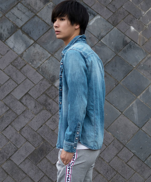 GOSTAR DE FUGA（ゴスタール ジフーガ）の「ウエスタンデニムシャツ（シャツ/ブラウス・メンズ・ライトブルー/ブルー・M/L）」の10枚目の写真