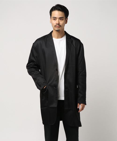 GGD SELECT（ジージーディー　セレクト）の「GGD SELECT / ドロップショルダー チェスターシャツコート（チェスターコート・メンズ・チャコールグレー/ブラック/ネイビー/カーキ・M/L）」の8枚目の写真