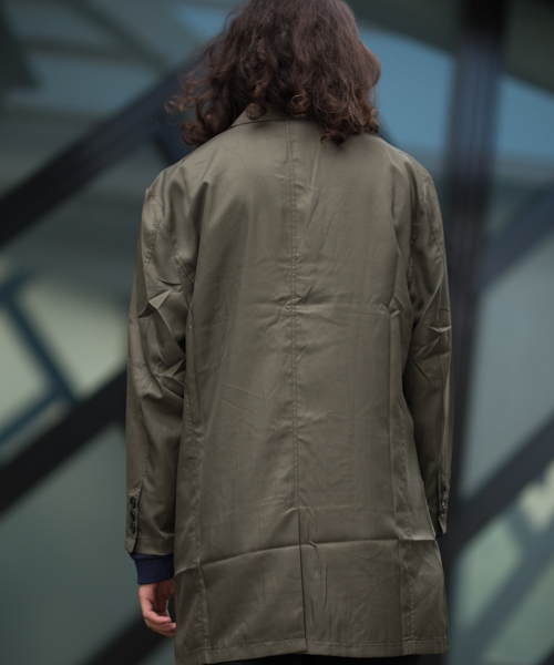 GGD SELECT（ジージーディー　セレクト）の「GGD SELECT / ドロップショルダー チェスターシャツコート（チェスターコート・メンズ・チャコールグレー/ブラック/ネイビー/カーキ・M/L）」の14枚目の写真