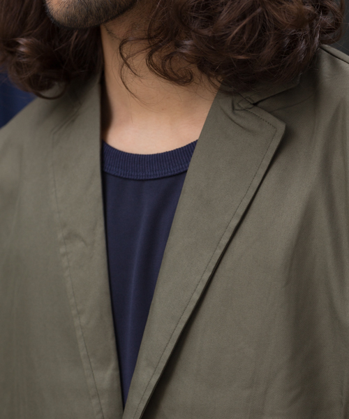 GGD SELECT（ジージーディー　セレクト）の「GGD SELECT / ドロップショルダー チェスターシャツコート（チェスターコート・メンズ・チャコールグレー/ブラック/ネイビー/カーキ・M/L）」の15枚目の写真