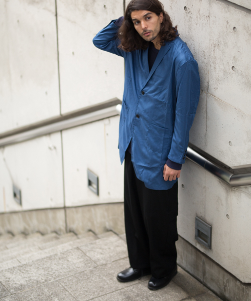 GGD SELECT（ジージーディー　セレクト）の「GGD SELECT / ドロップショルダー チェスターシャツコート（チェスターコート・メンズ・チャコールグレー/ブラック/ネイビー/カーキ・M/L）」の20枚目の写真