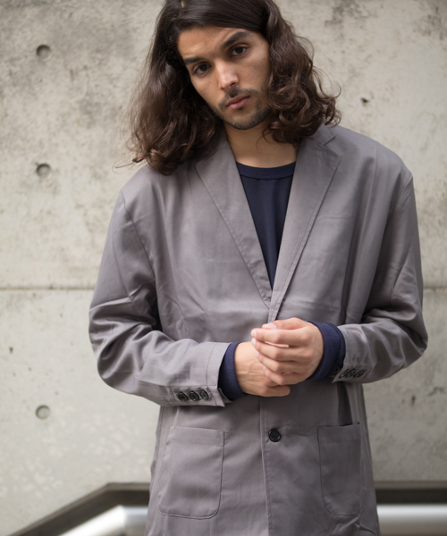 GGD SELECT（ジージーディー　セレクト）の「GGD SELECT / ドロップショルダー チェスターシャツコート（チェスターコート・メンズ・チャコールグレー/ブラック/ネイビー/カーキ・M/L）」の22枚目の写真