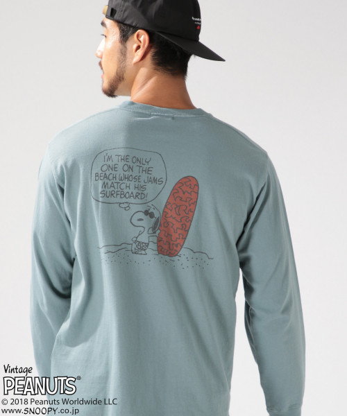 PEANUTS（ピーナッツ）の「【PEANUTS×BAYFLOW】別注 L/S Tシャツ WEB限定アイテム（Tシャツ/カットソー・メンズ・ピンク/オフホワイト/スカイブルー/ホワイト・MEDIUM/SMALL/LARGE）」の3枚目の写真