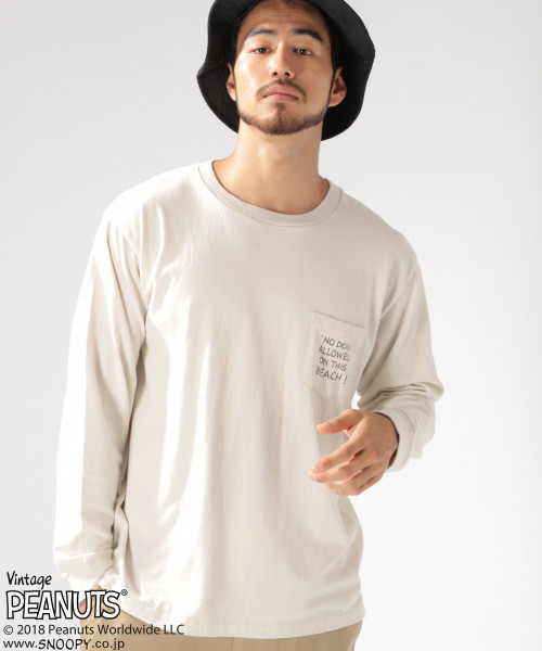 PEANUTS（ピーナッツ）の「【PEANUTS×BAYFLOW】別注 L/S Tシャツ WEB限定アイテム（Tシャツ/カットソー・メンズ・ピンク/オフホワイト/スカイブルー/ホワイト・MEDIUM/SMALL/LARGE）」の11枚目の写真