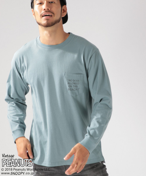 PEANUTS（ピーナッツ）の「【PEANUTS×BAYFLOW】別注 L/S Tシャツ WEB限定アイテム（Tシャツ/カットソー・メンズ・ピンク/オフホワイト/スカイブルー/ホワイト・MEDIUM/SMALL/LARGE）」の5枚目の写真