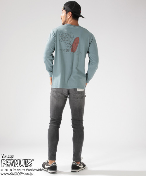 PEANUTS（ピーナッツ）の「【PEANUTS×BAYFLOW】別注 L/S Tシャツ WEB限定アイテム（Tシャツ/カットソー・メンズ・ピンク/オフホワイト/スカイブルー/ホワイト・MEDIUM/SMALL/LARGE）」の12枚目の写真