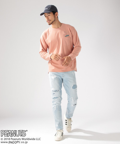 PEANUTS（ピーナッツ）の「【PEANUTS×BAYFLOW】別注 L/S Tシャツ WEB限定アイテム（Tシャツ/カットソー・メンズ・ピンク/オフホワイト/スカイブルー/ホワイト・MEDIUM/SMALL/LARGE）」の20枚目の写真