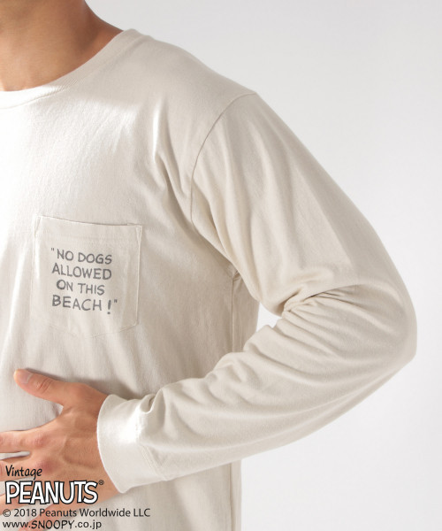 PEANUTS（ピーナッツ）の「【PEANUTS×BAYFLOW】別注 L/S Tシャツ WEB限定アイテム（Tシャツ/カットソー・メンズ・ピンク/オフホワイト/スカイブルー/ホワイト・MEDIUM/SMALL/LARGE）」の13枚目の写真