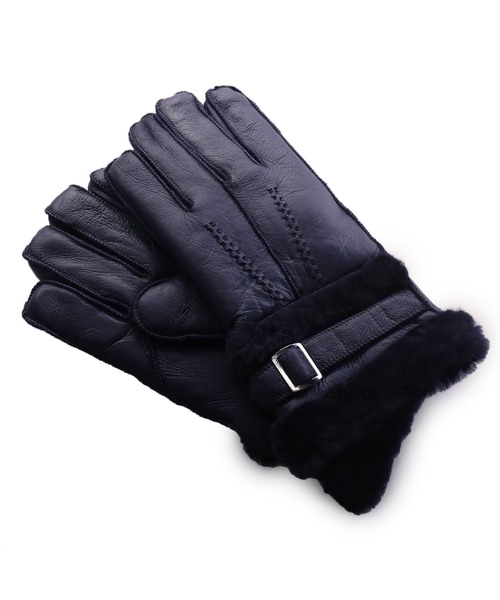 sankyo shokai（サンキョウショウカイ）の「ムートンレザー 手袋（手袋・メンズ・カーキ/ブラック/ネイビー/ブラウン・M(24cm)/L(25cm)/M/L）」の7枚目の写真