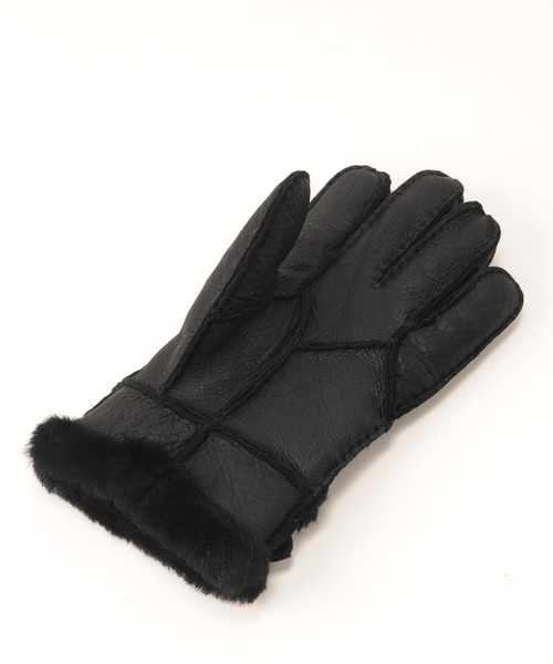 sankyo shokai（サンキョウショウカイ）の「ムートンレザー 手袋（手袋・メンズ・カーキ/ブラック/ネイビー/ブラウン・M(24cm)/L(25cm)/M/L）」の9枚目の写真