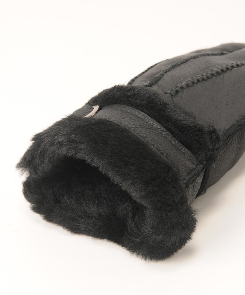 sankyo shokai（サンキョウショウカイ）の「ムートンレザー 手袋（手袋・メンズ・カーキ/ブラック/ネイビー/ブラウン・M(24cm)/L(25cm)/M/L）」の10枚目の写真