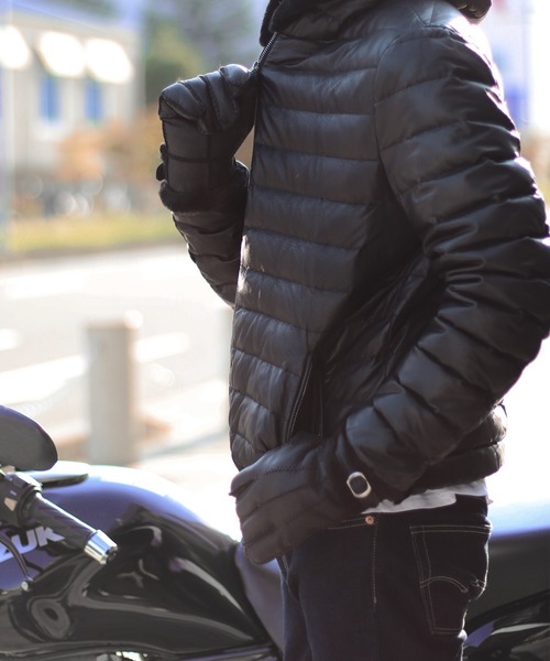 sankyo shokai（サンキョウショウカイ）の「ムートンレザー 手袋（手袋・メンズ・カーキ/ブラック/ネイビー/ブラウン・M(24cm)/L(25cm)/M/L）」の15枚目の写真