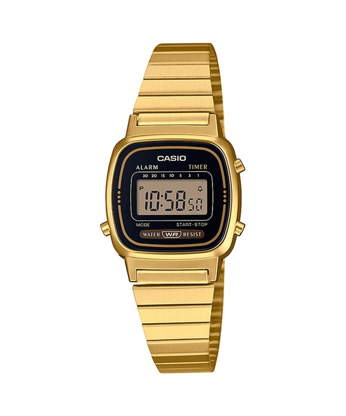 CASIO(カシオ)の「CASIO CLASSIC / LA670WGA-1JF(デジタル腕時計・レディース・ブラック×ゴールド・FREE)」の1枚目の写真