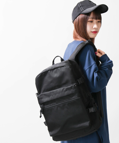 WEGO（ウィゴー）の「WEGO/スクエアビッグデイパック（バックパック/リュック・メンズ・ブラック・FREE）」の12枚目の写真