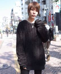 rovtski【ビッグシルエット】ウォーマーボア&チェックフリースクルーネック/WARMER BOA 2018 CREW NECK
