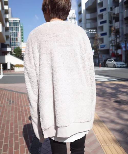 rovtski（ロフトスキー）の「rovtski【ビッグシルエット】ウォーマーボア&チェックフリースクルーネック/WARMER BOA 2018 CREW NECK（ニット/セーター・レディース・ブラック/ブラック×ホワイト/レッド系その他/ライトグレー/モカ・FREE）」の13枚目の写真