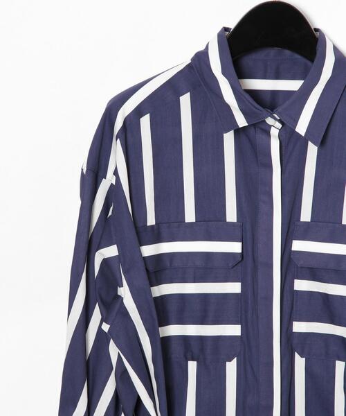GRACE CLASS（グレースクラス）の「ストライププリントシャツ  
