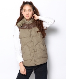 goa | レザーヨークダウンベスト(ダウンジャケット/コート)