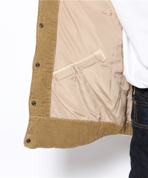 goa（ゴア）の「レザーヨークダウンベスト（ダウンジャケット/コート・レディース・モカ/ナチュラル/チャコールグレー・FREE）」の10枚目の写真