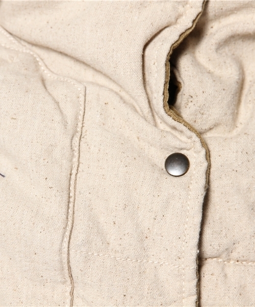 goa（ゴア）の「レザーヨークダウンベスト（ダウンジャケット/コート・レディース・モカ/ナチュラル/チャコールグレー・FREE）」の11枚目の写真