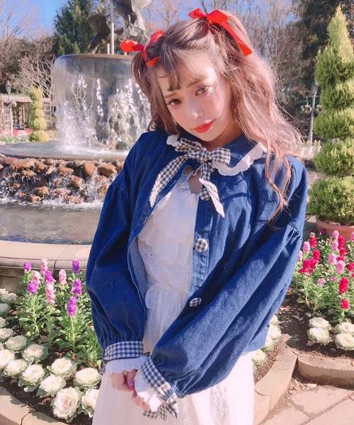 未使用品】Swankiss スワンキス Gジャン F 青系 レディース ボタン 
