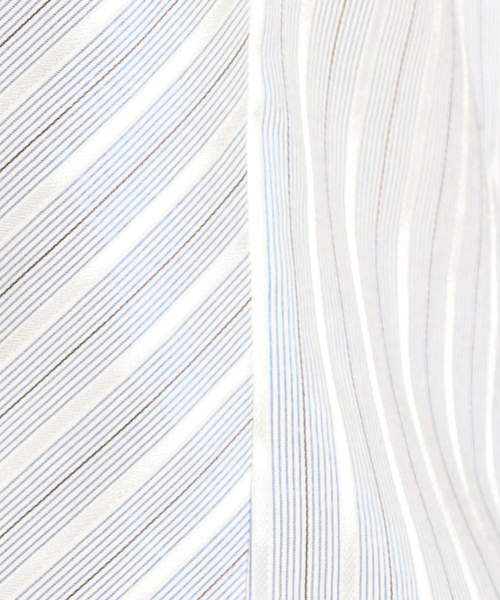 NARACAMICIE（ナラカミーチェ）の「イタリアン細ストライプ切替長袖シャツ（シャツ/ブラウス・レディース・パープル/グレー/ブルー・SMALL/MEDIUM/LARGE）」の9枚目の写真