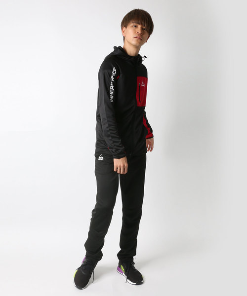 セットアップ トップス セール ジャージ 胸ポケット切り替えハイスタンドパーカージャージ ジャージ Lazar ラザル のファッション