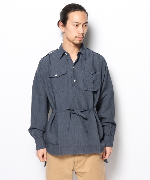 International Gallery BEAMS（インターナショナルギャラリービームス）の「○Phingerin / Parachute Shirt（シャツ/ブラウス・メンズ・オレンジ/ブルー・MEDIUM/SMALL）」の16枚目の写真