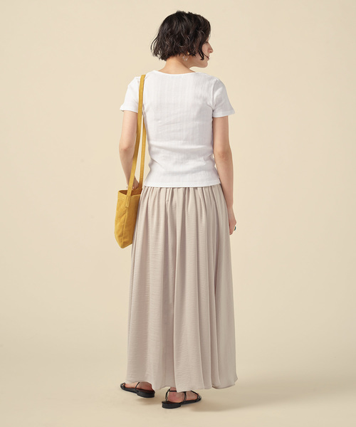 ZOZO（ゾゾ）の「【身長別に選べる】タックギャザースカート/ベージュ[WOMEN]（スカート・レディース・ベージュ・マルチサイズ）」の7枚目の写真