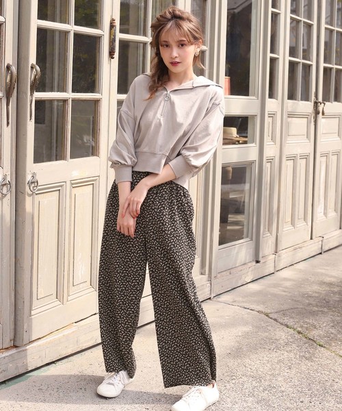 one after another NICE CLAUP(ワンアフターアナザーナイスクラップ)の「レースアップ プリーツパンツ(その他パンツ・レディース・ブラック/ベージュ/ミント/ドット・FREE)」の20枚目の写真