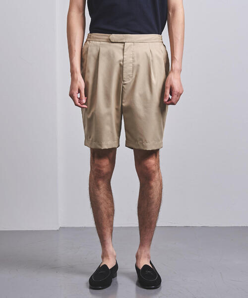 UNITED ARROWS（ユナイテッドアローズ）の「＜UNITED ARROWS＞ ギャバジン ２プリーツ ショートパンツ（その他パンツ・メンズ・ブラック/ベージュ・SMALL/MEDIUM/LARGE/X-LARGE）」の4枚目の写真