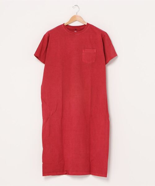 Good On（グッドオン）の「Good On/グッドオン　S/S POCKET TEE MAXI ONE PIECE（ワンピース・レディース・チャコールグレー/ライトブルー/マスタード/ナチュラル/モカ/ネイビー/レッド/ブラック系その他2/コーラルピンク/バイオレット/ブルー系その他/セージグリーン・FREE）」の12枚目の写真