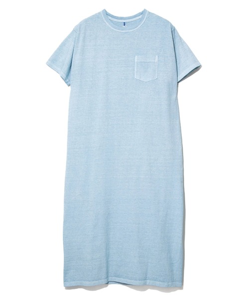 Good On（グッドオン）の「Good On/グッドオン　S/S POCKET TEE MAXI ONE PIECE（ワンピース・レディース・チャコールグレー/ライトブルー/マスタード/ナチュラル/モカ/ネイビー/レッド/ブラック系その他2/コーラルピンク/バイオレット/ブルー系その他/セージグリーン・FREE）」の8枚目の写真