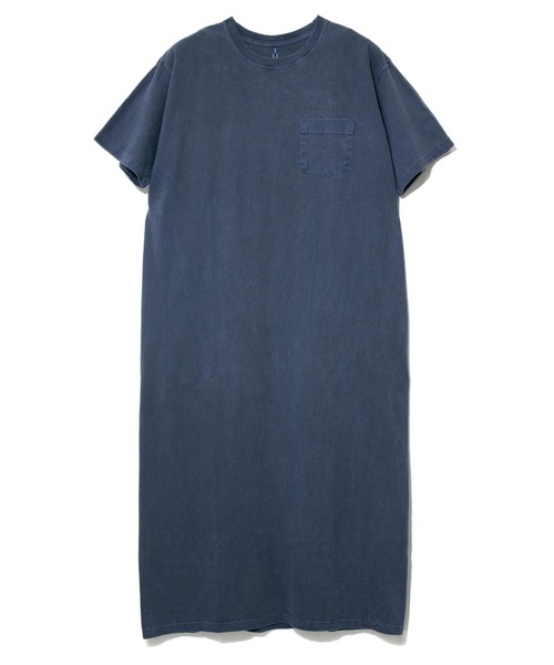 Good On（グッドオン）の「Good On/グッドオン　S/S POCKET TEE MAXI ONE PIECE（ワンピース・レディース・チャコールグレー/ライトブルー/マスタード/ナチュラル/モカ/ネイビー/レッド/ブラック系その他2/コーラルピンク/バイオレット/ブルー系その他/セージグリーン・FREE）」の7枚目の写真