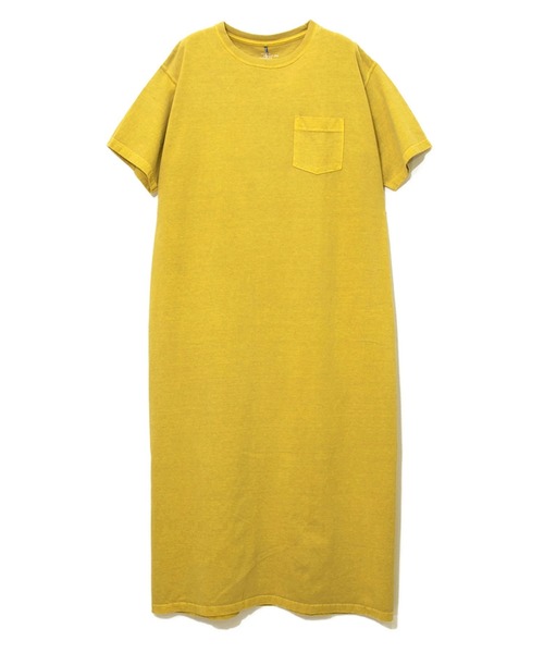 Good On（グッドオン）の「Good On/グッドオン　S/S POCKET TEE MAXI ONE PIECE（ワンピース・レディース・チャコールグレー/ライトブルー/マスタード/ナチュラル/モカ/ネイビー/レッド/ブラック系その他2/コーラルピンク/バイオレット/ブルー系その他/セージグリーン・FREE）」の10枚目の写真