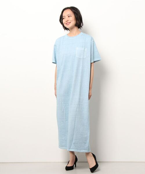 Good On（グッドオン）の「Good On/グッドオン　S/S POCKET TEE MAXI ONE PIECE（ワンピース・レディース・チャコールグレー/ライトブルー/マスタード/ナチュラル/モカ/ネイビー/レッド/ブラック系その他2/コーラルピンク/バイオレット/ブルー系その他/セージグリーン・FREE）」の22枚目の写真