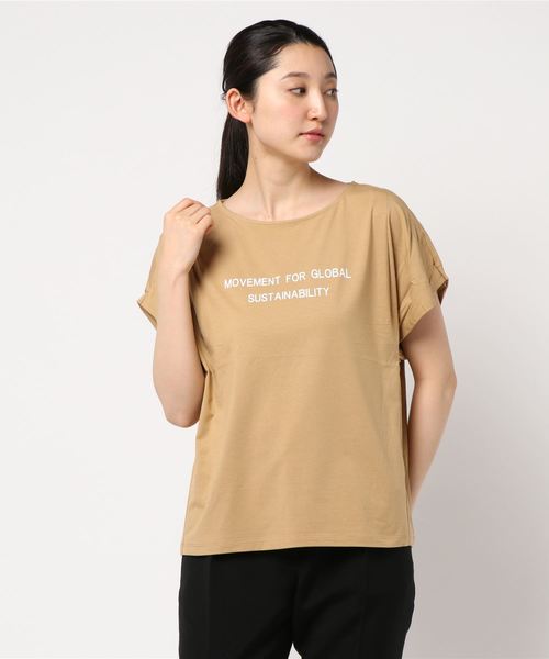 Editt by YECCA VECCA(エディットバイイェッカヴェッカ)の「・ロゴプリントTee(Tシャツ/カットソー・レディース・ホワイト/ブラック/ダークベージュ・FREE)」の3枚目の写真